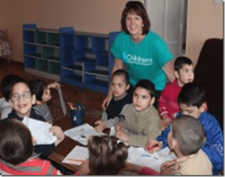 Casey Aghjian with SOAR sponsored orphans