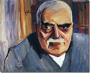 A portrait of Toramanian by Martiros Sarian.